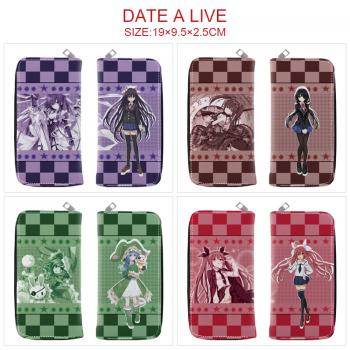 Date A Live anime zipper long wallet purse