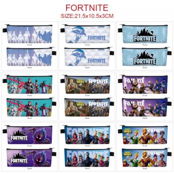 Fortnite game PU zipper pen case pencil bag