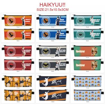 Haikyuu anime PU zipper pen case pencil bag