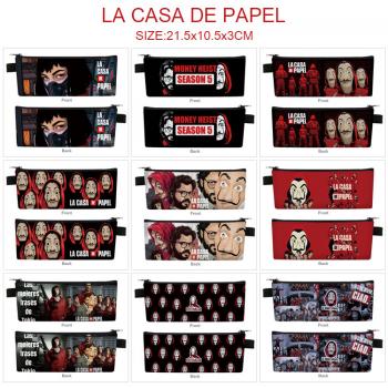 La casa de papel PU zipper pen case pencil bag