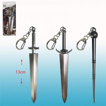 Black Clover anime mini weapon knife key chains