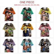 One Piece anime short sleeve t-shirt