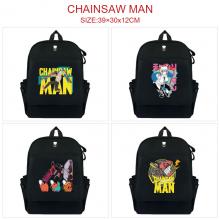 Chainsaw Man anime canvas backpack bag