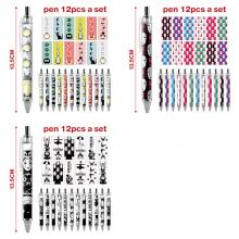 Totoro anime ballpoint pen ball pens(12pcs a set)