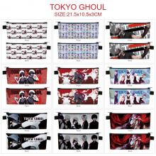 Tokyo ghoul anime PU zipper pen case pencil bag