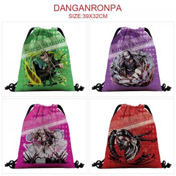 Dangan Ronpa anime nylon drawstring backpack bag