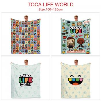 Toca life world anime flano summer quilt blanket