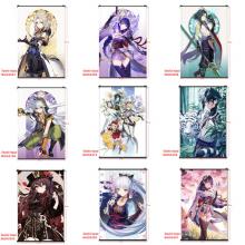 Genshin Impact game anime wall scroll wallscrolls 60*90CM