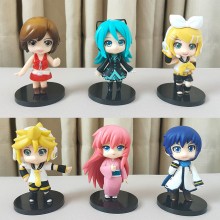 Hatsune Miku anime figures set(6pcs a set)(OPP bag...