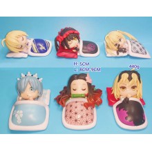 Rem Nightmare Saber sleeping anime figures set(6pc...