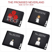 The Promised Neverland anime black wallet