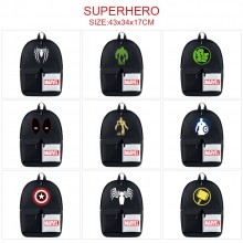 Super Hero Iron Siper Super Man nylon backpack bag