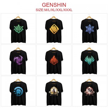 Genshin Impact game short sleeve cotton t-shirt