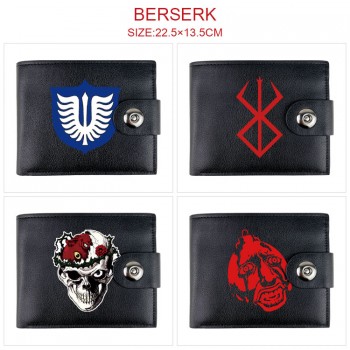 Berserk anime card holder magnetic buckle wallet purse