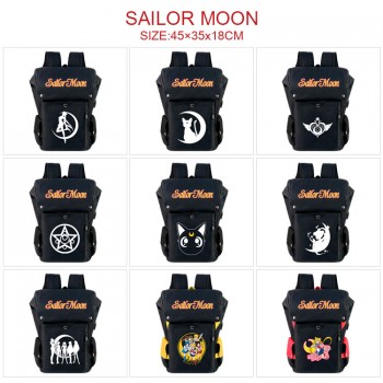 Sailor Moon anime USB nylon backpack school bag