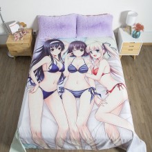 The anime girl anime bed sheet sleeping mat quilt