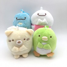 4inches Sumikko Gurashi anime plush doll set(6pcs a set)