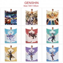 Genshin Impact game flano summer quilt blanket