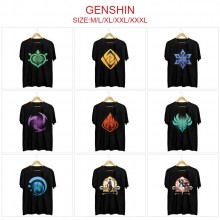 Genshin Impact game short sleeve cotton t-shirt