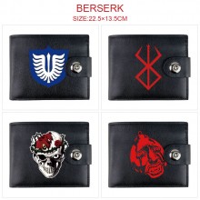 Berserk anime card holder magnetic buckle wallet p...