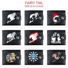 Fairy Tail anime card holder magnetic buckle walle...