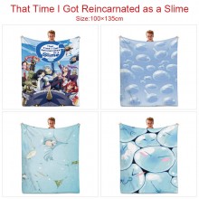 Tensei shitari slime anime flano summer quilt blan...