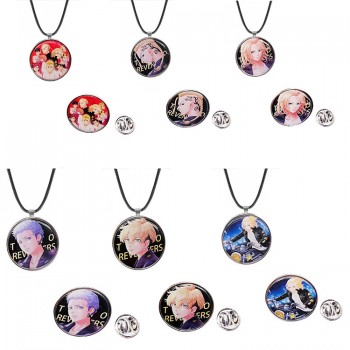 Tokyo Revengers anime necklace+pin a set