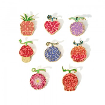 One Piece Devil Fruit anime brooch pins