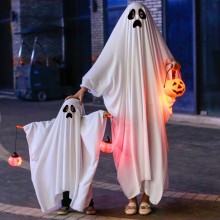 Cute kids Halloween horror Cloak Cape cosplay Ghos...