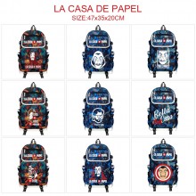 La casa de papel canvas camouflage backpack bag