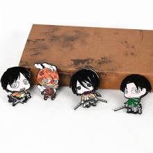 Attack on Titan anime brooch pins