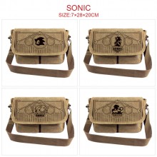 Sonic The Hedgehog game canvas satchel shoulder ba...