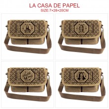 La casa de papel canvas satchel shoulder bag