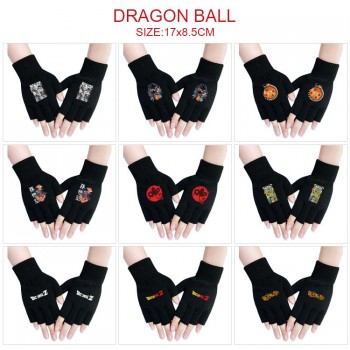 Dragon Ball anime cotton half finger gloves a pair