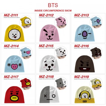 BTS BT21 star flannel hats hip hop caps