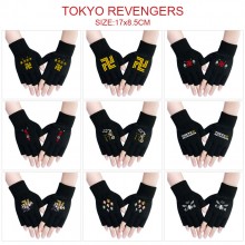 Tokyo Revengers anime cotton half finger gloves a pair