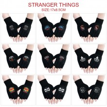 Stranger Things cotton half finger gloves a pair