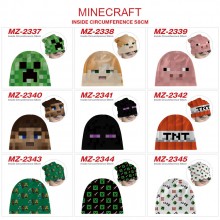 Minecraft game flannel hats hip hop caps