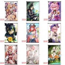 Genshin Impact game anime wall scroll wallscrolls ...