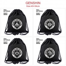 Genshin Impact game drawstring backpack bag