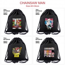 Chainsaw Man anime drawstring backpack bag