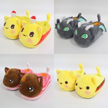 Sandwich Coke fries cat plush shoes slippers a pair 28CM