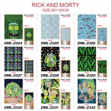 Rick and Morty anime door curtains portiere 85x120...