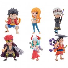 One Piece anime gashapon figures set(6pcs a set)