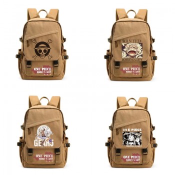 One Piece anime canvas backpack bag