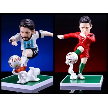 Lionel Messi Cristiano Ronaldo football star figure