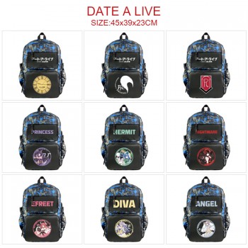 Date A Live anime nylon backpack bag