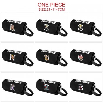 One Piece anime canvas pen case pencil bag