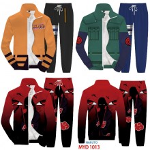 Naruto anime hoodies sportswear and sweatpants set