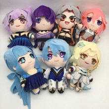 9inches Genshin Impact game plush dolls set(7pcs a set)